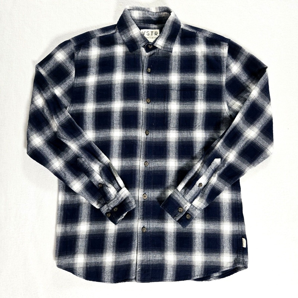 VSTR flannel shirt plaid long sleeve button‎ up size xs mens cotton premium